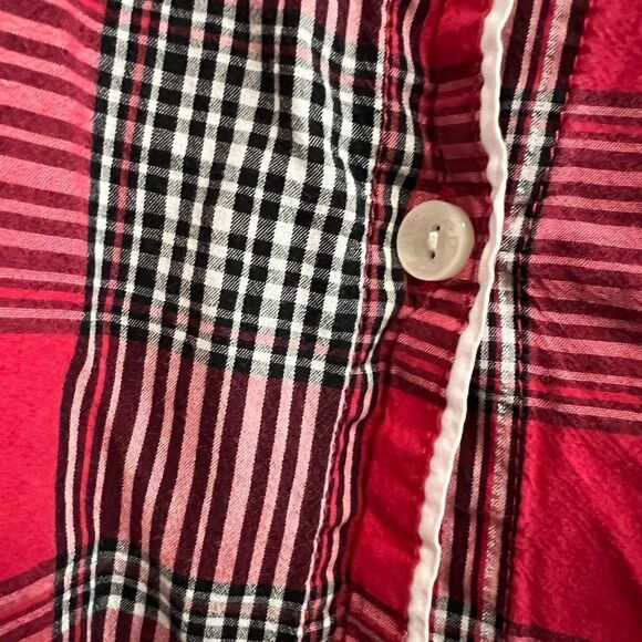 Beautiful Victoria’s Secret red plaid with glitter stripe night shirt - Picture 3 of 7